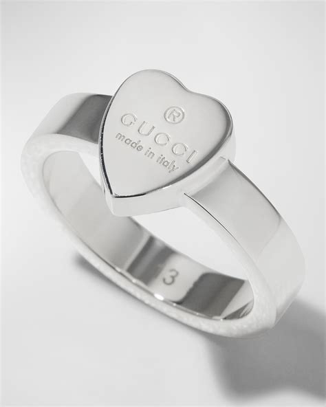 heart ring with gucci trademark black